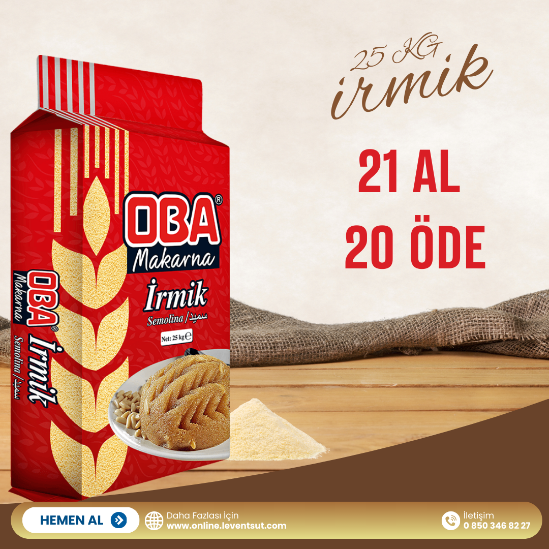 Oba 25 Kg İrmik 21 Al 20 Öde
