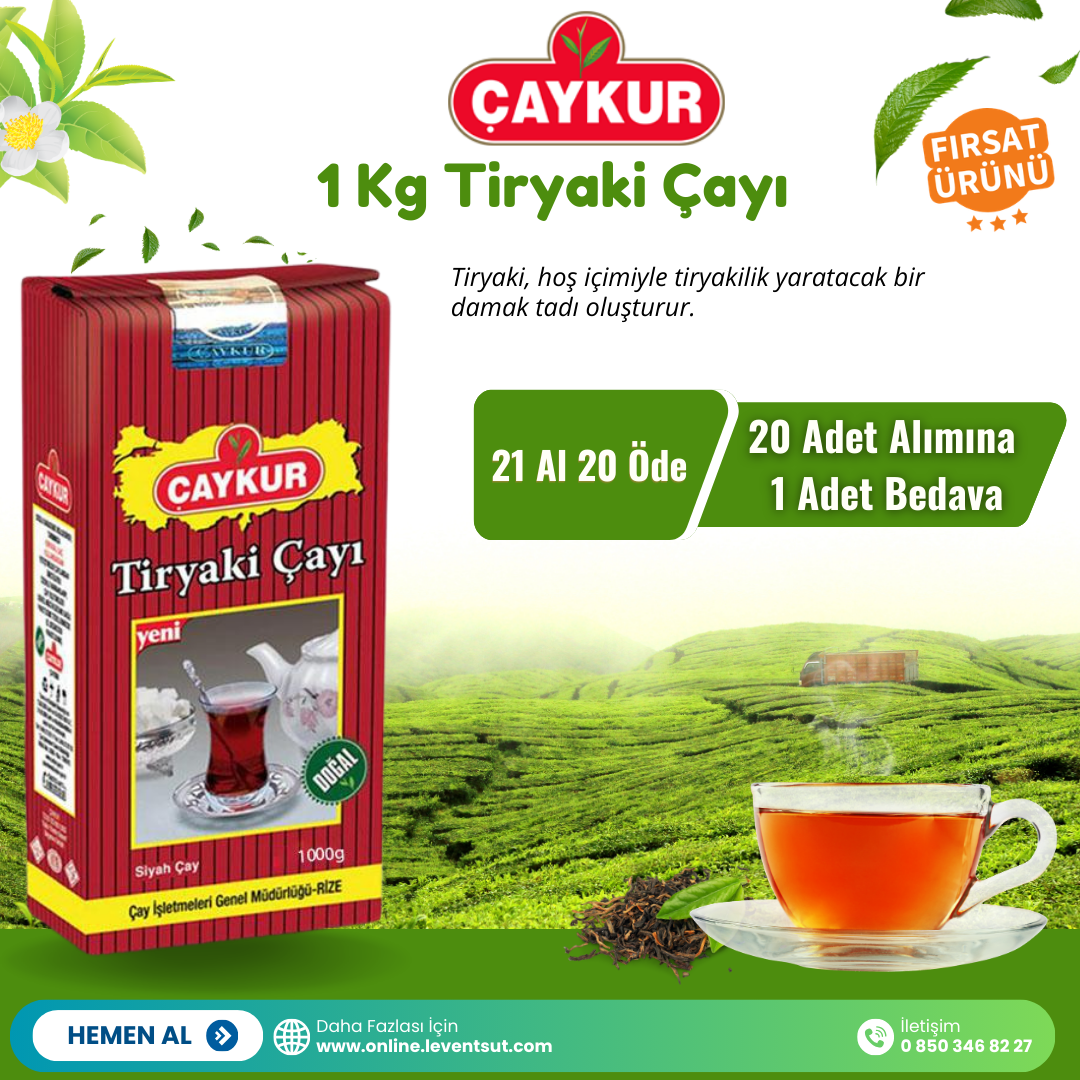 <span>1 Kg Tiryaki Çayı 21 al 20 öde</span>