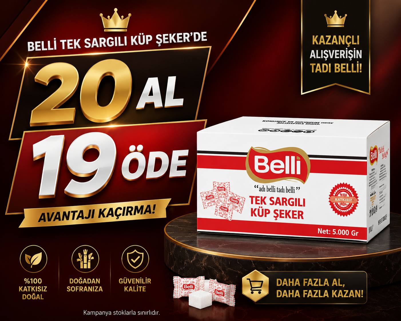 Belli 5 Kg Tek sargılı 20 Al 19 Öde