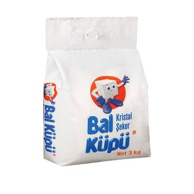 Balküpü 3 Kg Kristal Toz Şeker Koli 10 lu - 1