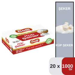 Belli 1 Kg Küp Şeker 360''lı Koli 20 li - BELLİ