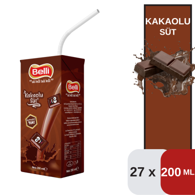Belli 200 ML Kakaolu Süt Koli 27 li - 1