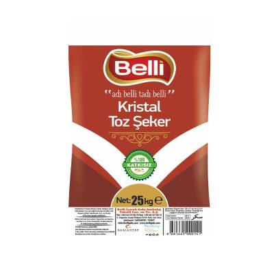 Belli 25 Kg Kristal Toz Şeker - 1