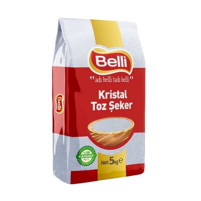 Belli 5 Kg Kristal Toz Şeker Koli 6 lı - 1