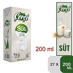 Çerçi 200 ML 0,15 Az Yağlı Süt Koli 27 li - ÇERÇİ