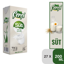 Çerçi 200 ML 0,15 Az Yağlı Süt Koli 27 li - ÇERÇİ