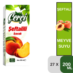 Çerçi 200 ML Şeftali İçeceği Koli 27 li - 1