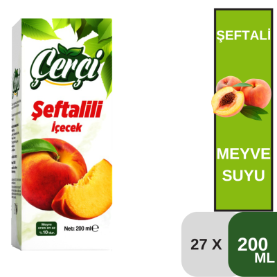 Çerçi 200 ML Şeftali İçeceği Koli 27 li - 1