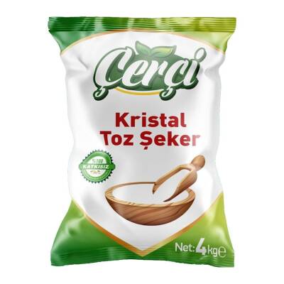 Çerçi 4 Kg Kristal Toz Şeker Koli 6 lı - 1