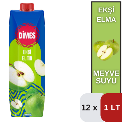 Dimes 1 LT Ekşi Elma İçeceği Koli 12 li - 1