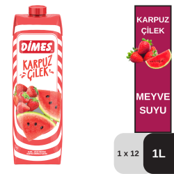 Dimes 1 LT Karpuz-Çilek İçeceği Koli 12 li - DİMES