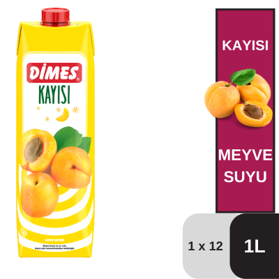 Dimes 1 LT Kayısı İçeceği Koli 12 li - 1