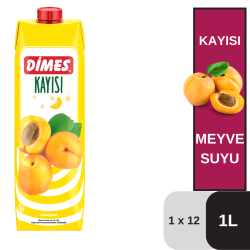 Dimes 1 LT Kayısı İçeceği Koli 12 li - DİMES
