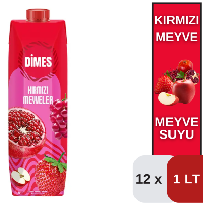 Dimes 1 LT Kırmızı Karışık Nektar Koli 12 li - 1