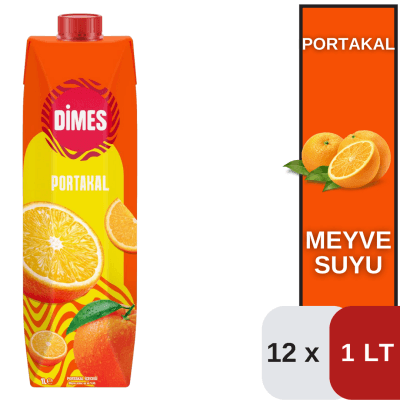 Dimes 1 LT Portakal İçeceği Koli 12 li - 1