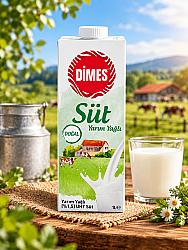 Dimes 1 Lt Yarım Yağlı Süt Koli 12 li - DİMES