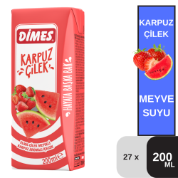 Dimes 200 ML Karpuz-Çilek İçeceği Koli 27 li - DİMES