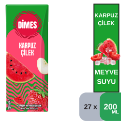 Dimes 200 ML Karpuz-Çilek İçeceği Koli 27 li - DİMES