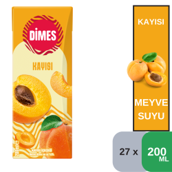 Dimes 200 ML Kayısı İçeceği Koli 27 li - DİMES