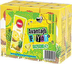 Dimes 200 ML Multipack 6*4 Ananas İçeceği Koli 24 lü - DİMES