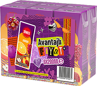 Dimes 200 ML Multipack 6*4 Karışık Nektarı Koli 24 lü - 1