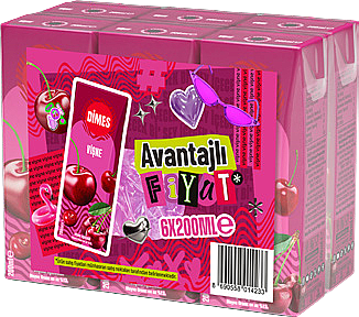 Dimes 200 ML Multipack 6*4 Vişne İçeceği Koli 24 lü - 1