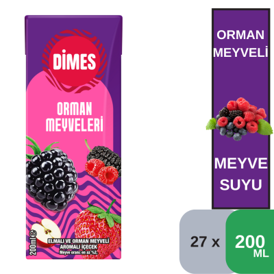 Dimes 200 ml Orman Meyveli İçecek Koli 27 li - 1
