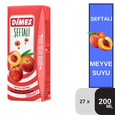 Dimes 200 ML Şeftali Nektarı Koli 27 li - 1