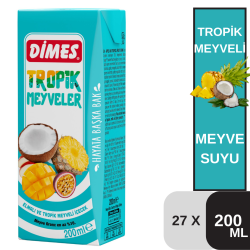 Dimes 200 ml Tropik Meyveli İçecek Koli 27 li - DİMES