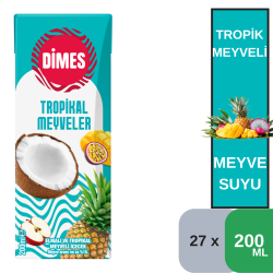 Dimes 200 ml Tropik Meyveli İçecek Koli 27 li - DİMES
