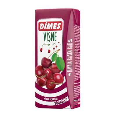 Dimes 200 ML Vişne İçeceği Koli 27 li - 1