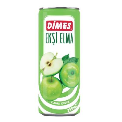 Dimes 250 ML Teneke Ekşi Elma İçeceği Koli 12 li - 1