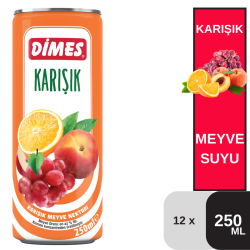Dimes 250 ML Teneke Karışık Nektarı Koli 12 li - DİMES