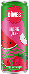 Dimes 250 ML Teneke Karpuz-Çilek İçeceği Koli 12 li - 1