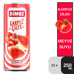 Dimes 250 ML Teneke Karpuz-Çilek İçeceği Koli 12 li - DİMES