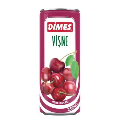 Dimes 250 ML Teneke Vişne İçeceği Koli 12 li - 1