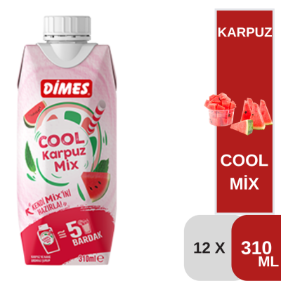 Dimes Cool Karpuz Mix 310 ML Koli 12 li - 1
