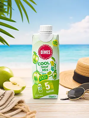 Dimes Cool Sour Yeşil Elma Mix 310 ML Koli 12 li - 1