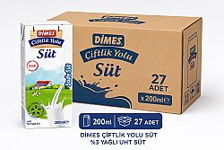 Dimes Star Sade Süt 200 ml Koli 27 li - DİMES