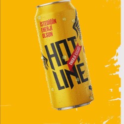 Hot Line 500 ml Enerji İçeceği Koli 24 lü - KRİSTAL KOLA
