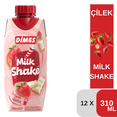 Milkshake Çilek-Vanilya 310 ML Koli 12 li - 1