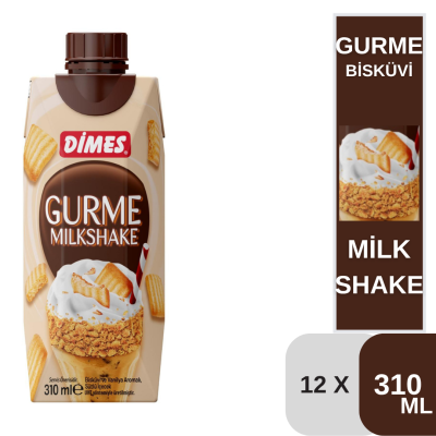 Milkshake Gurme Bisküvi 310 ML Koli 12 li - 1