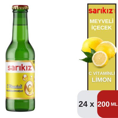 Sarıkız 200 ml C Vitaminli Maden Suyu Koli 24 lü - 1