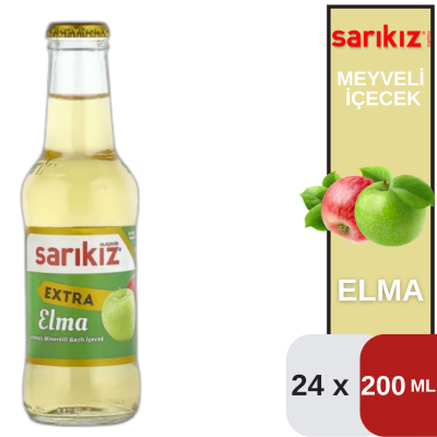 Sarıkız 200 ML Ext.Elmalı Maden Suyu Koli 24 lü - 1