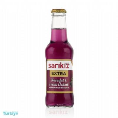 Sarıkız 200 ML Ext.Karadut Frenk Üzümlü Maden Suyu Koli 24 lü - 1