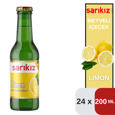 Sarıkız 200 ml Limonlu Maden Suyu Koli 24 lü - 1
