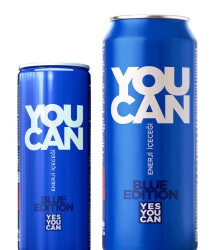 You Can Mavi Kutu 250 ml Enerji İçeceği Koli 24 lü - KRİSTAL KOLA